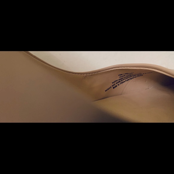 Karl Lagerfeld natural tan color shiny real leather shoes KL Logo at heels US 10 - Picture 12 of 13